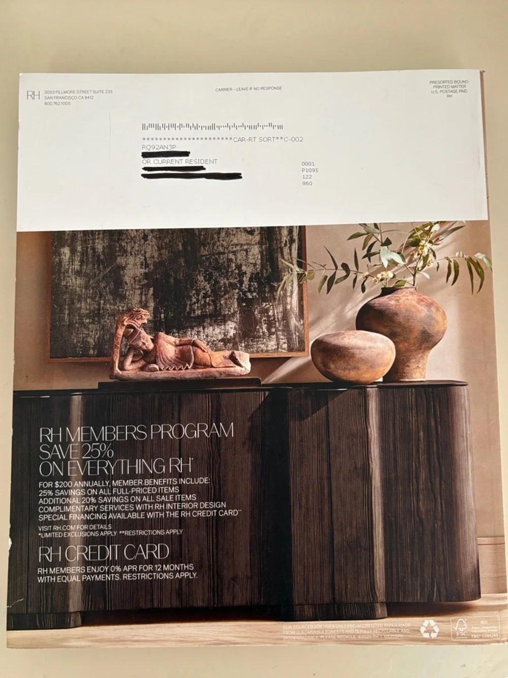 Restoration Hardware RH Interiors Spring 2025 Furniture Catalog Magazine